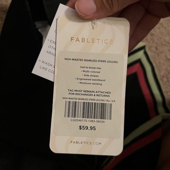 NWT Fabletics high rise striped leggings small - Picture 6 of 8